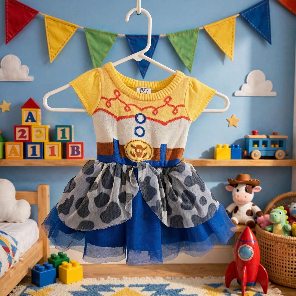 Disney Pixar Toy Story Jessie Baby Dress 12M Cowgirl Tutu Halloween C259